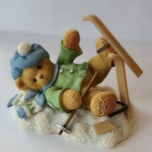 SALE! Cherished Teddies Holiday Bear with Blue and Green Outfit